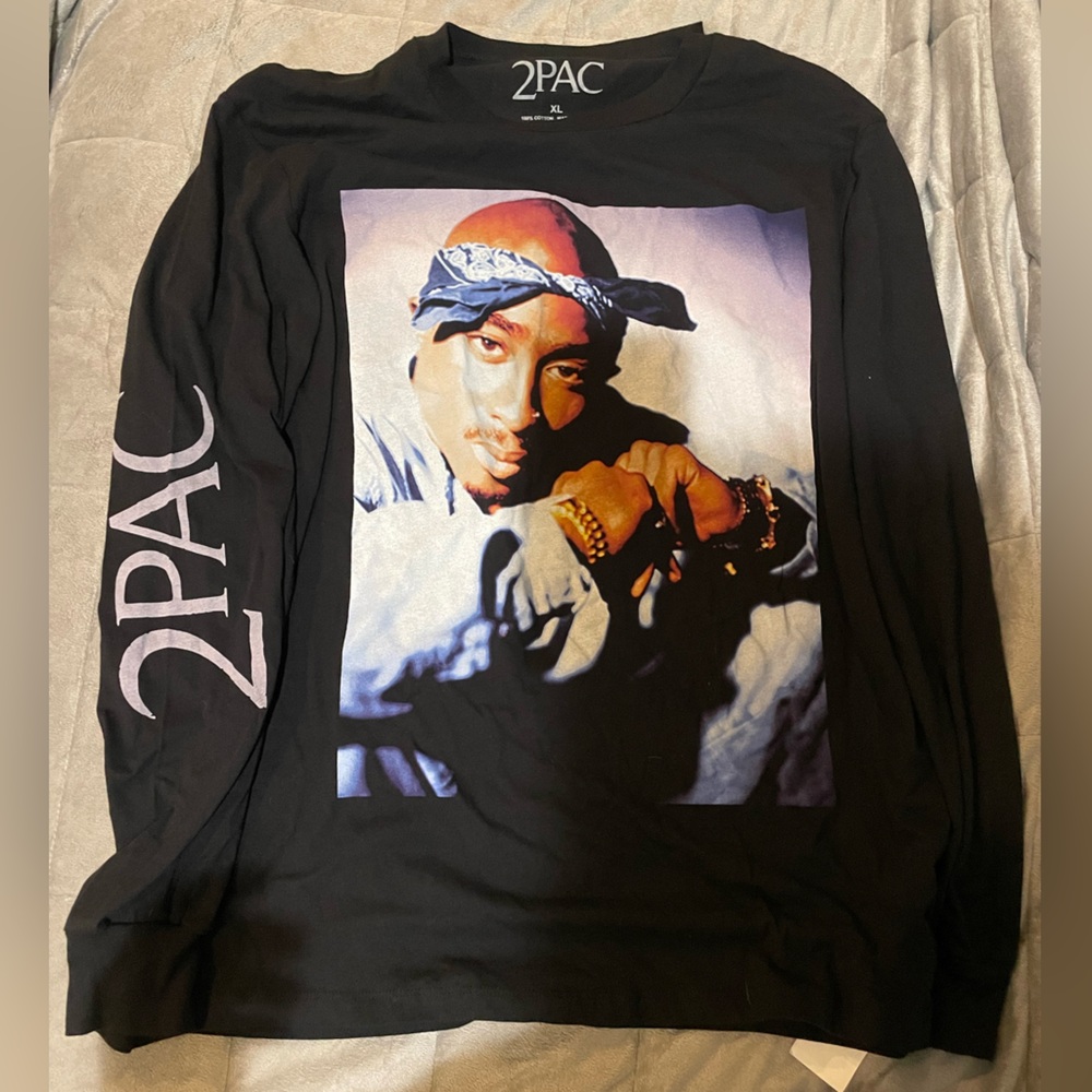 TUPAC T-SHIRT 2PAC  Authentic Official Adult Black SIZE X-LARGE NWT